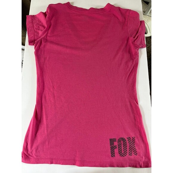 Y2K Fox Racing Baby Tee Pink Woman’s Size Medium Short Sleeve (E) - Picture 3 of 3
